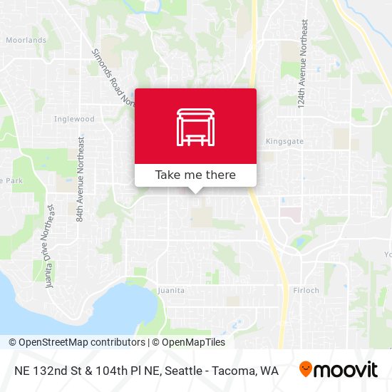NE 132nd St & 104th Pl NE map