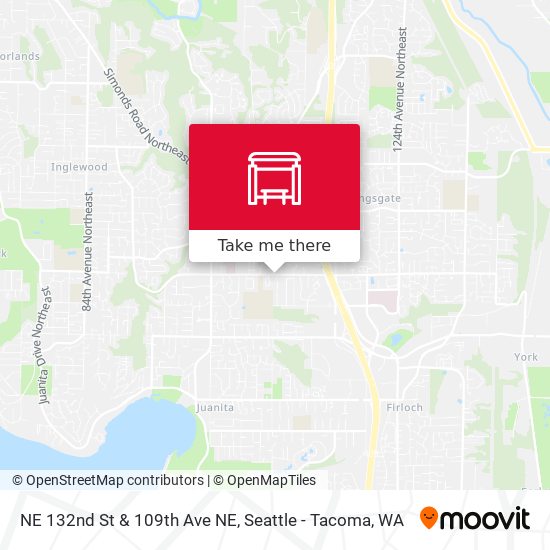 NE 132nd St & 109th Ave NE map