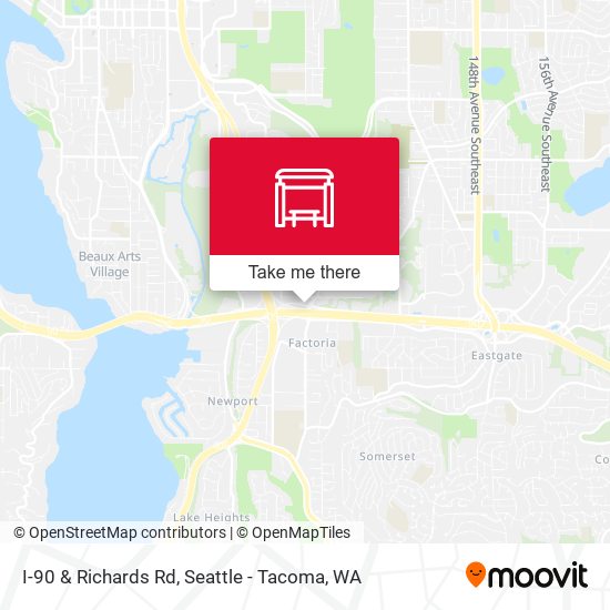 I-90 & Richards Rd map