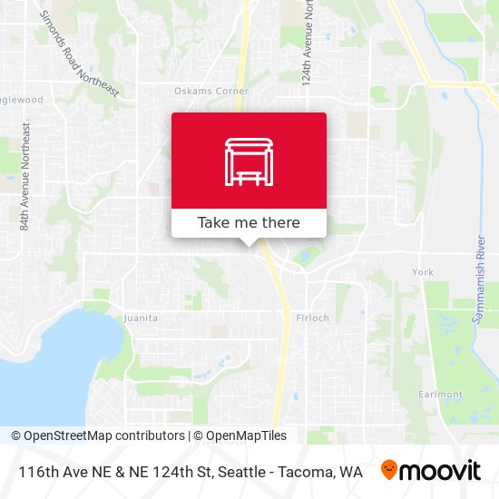 116th Ave NE & NE 124th St map