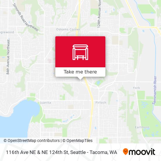 116th Ave NE & NE 124th St map