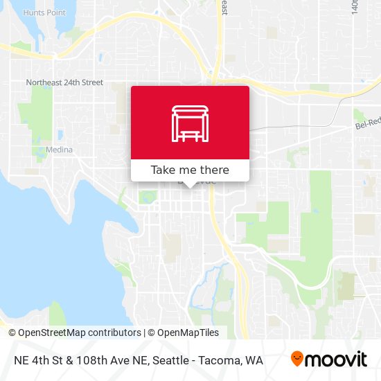 Mapa de NE 4th St & 108th Ave NE