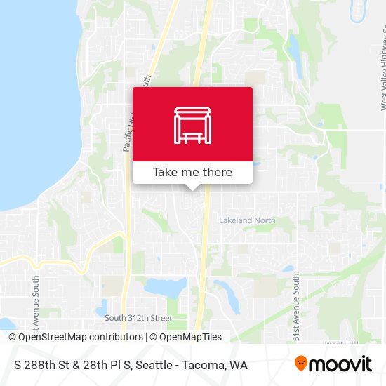 S 288th St & 28th Pl S map