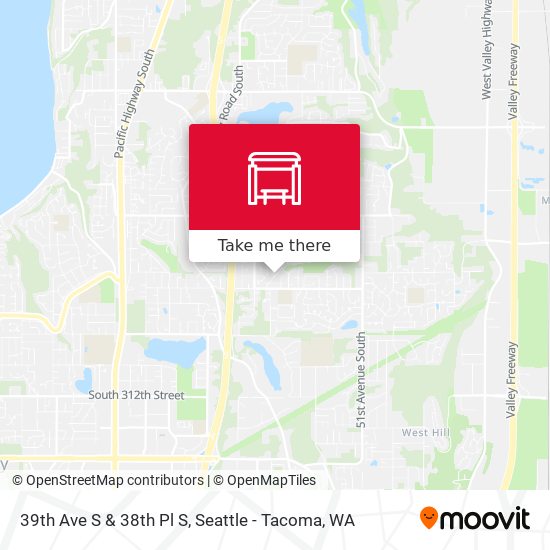 39th Ave S & 38th Pl S map