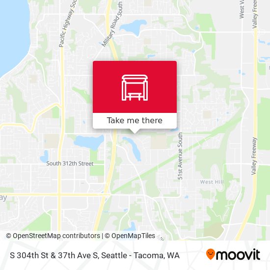S 304th St & 37th Ave S map