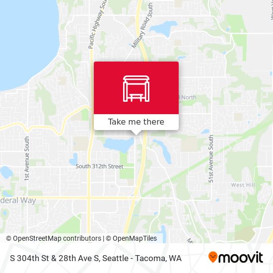 S 304th St & 28th Ave S map