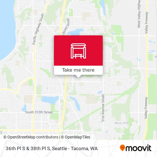 36th Pl S & 38th Pl S map