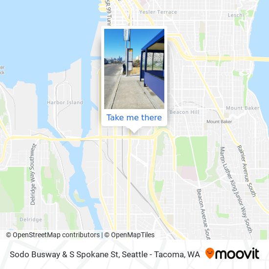 Sodo Busway & S Spokane St map