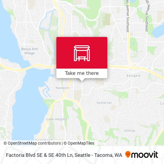 Factoria Blvd SE & SE 40th Ln map