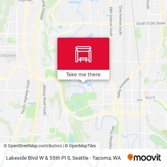 Lakeside Blvd W & 55th Pl S map