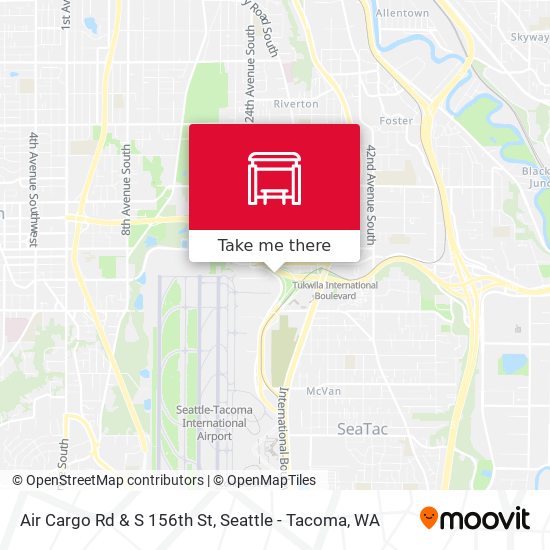 Air Cargo Rd & S 156th St map