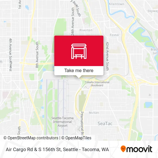 Air Cargo Rd & S 156th St map