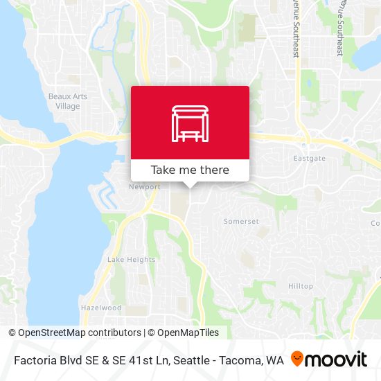 Factoria Blvd SE & SE 41st Ln map