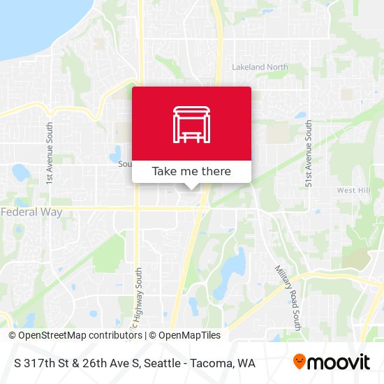 S 317th St & 26th Ave S map