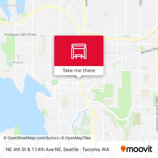 NE 4th St & 114th Ave NE map