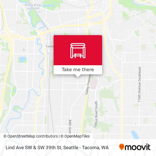 Lind Ave SW & SW 39th St map