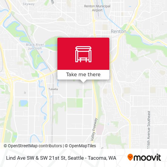 Lind Ave SW & SW 21st St map