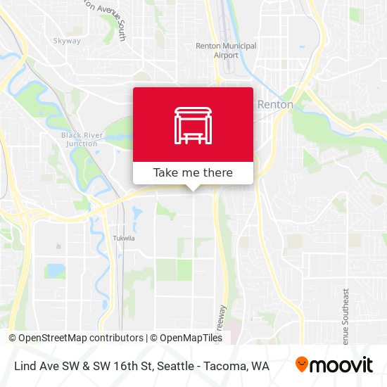 Lind Ave SW & SW 16th St map