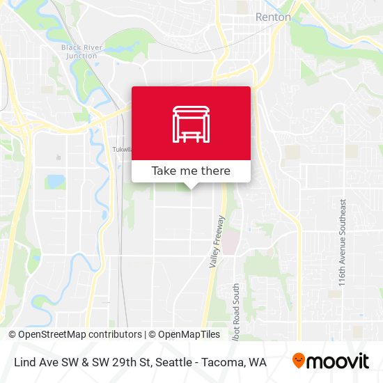 Lind Ave SW & SW 29th St map