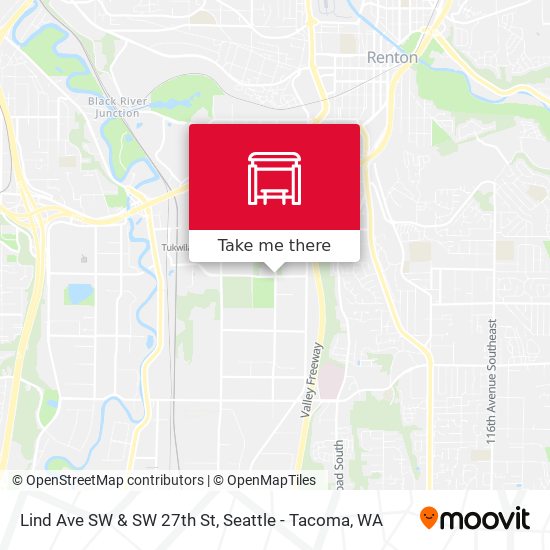 Lind Ave SW & SW 27th St map