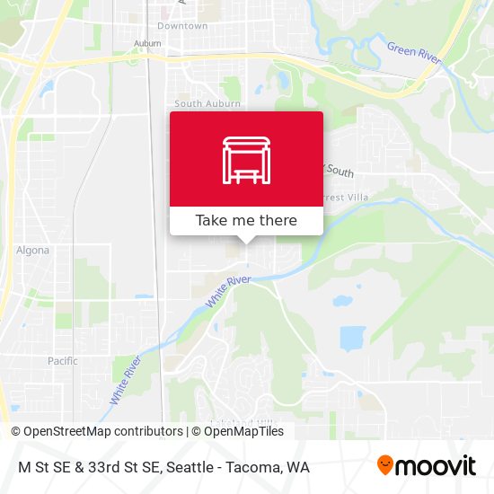 M St SE & 33rd St SE map