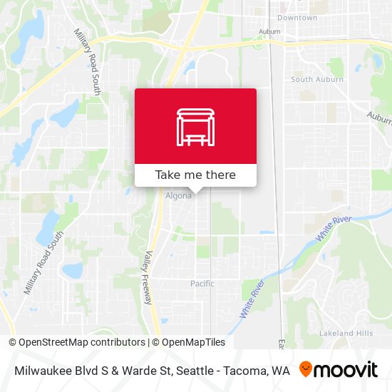 Mapa de Milwaukee Blvd S & Warde St