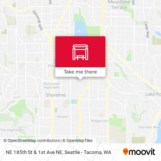 Mapa de NE 185th St & 1st Ave NE