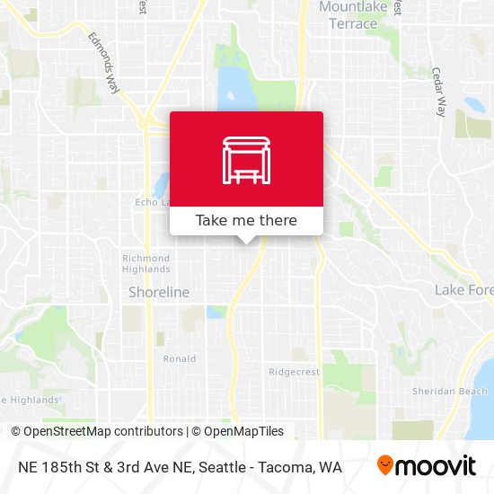 NE 185th St & 3rd Ave NE map