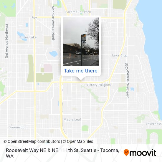 Roosevelt Way NE & NE 111th St map