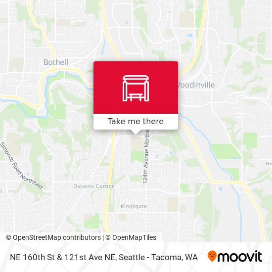 Mapa de NE 160th St & 121st Ave NE