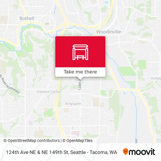 124th Ave NE & NE 149th St map