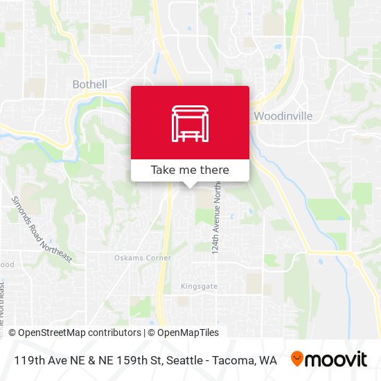 119th Ave NE & NE 159th St map