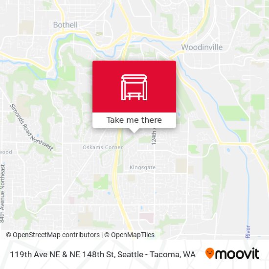 119th Ave NE & NE 148th St map