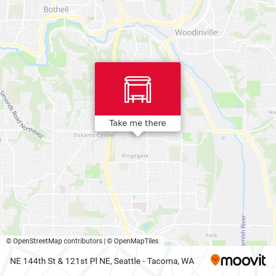 NE 144th St & 121st Pl NE map