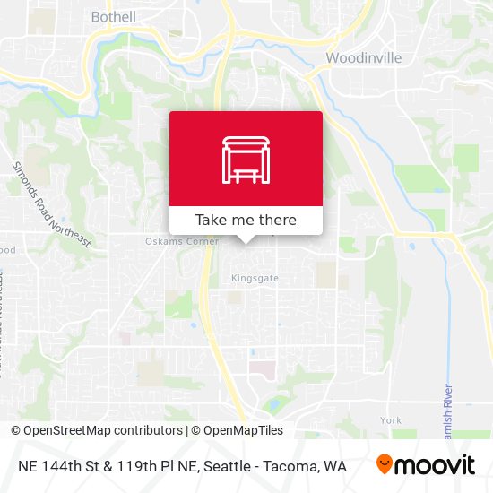NE 144th St & 119th Pl NE map