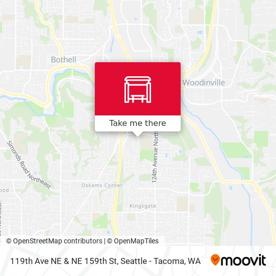 119th Ave NE & NE 159th St map