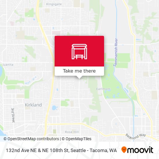 132nd Ave NE & NE 108th St map