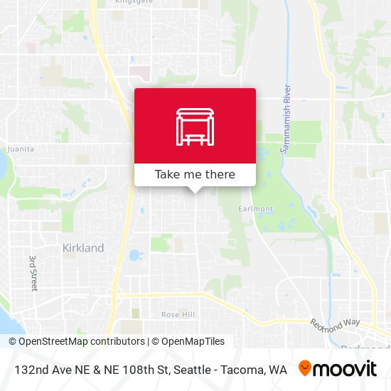 132nd Ave NE & NE 108th St map