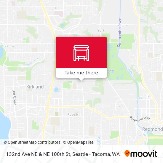 132nd Ave NE & NE 100th St map