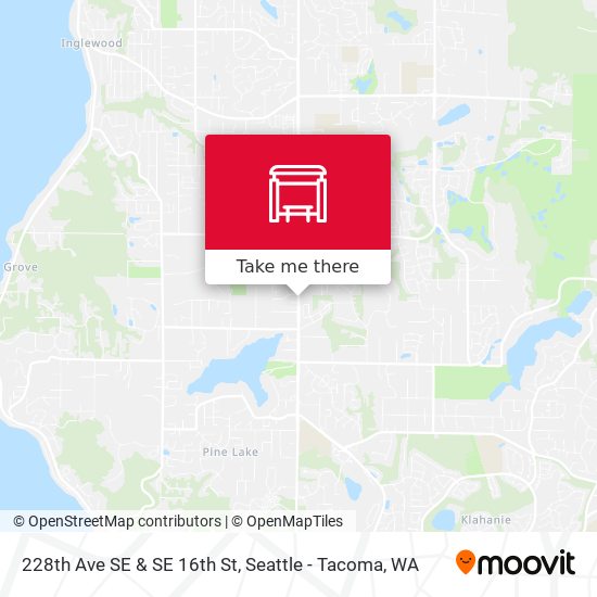 228th Ave SE & SE 16th St map