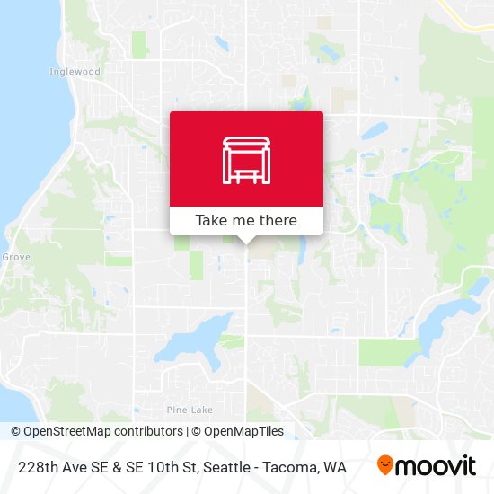 228th Ave SE & SE 10th St map