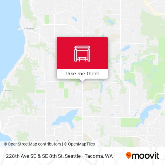 228th Ave SE & SE 8th St map