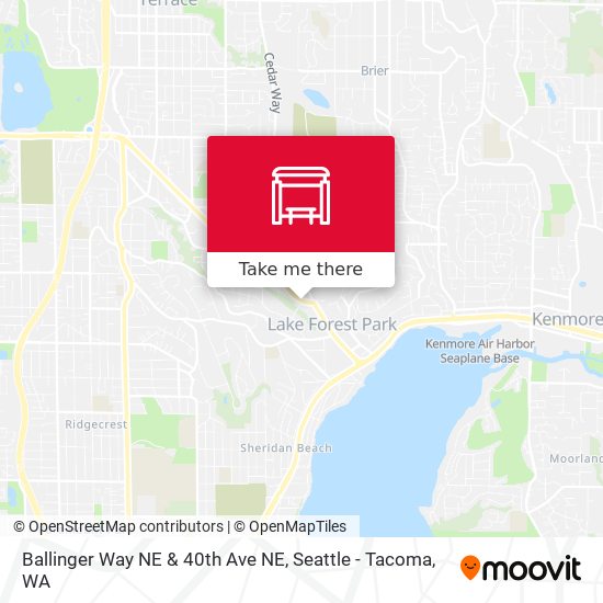 Ballinger Way NE & 40th Ave NE map