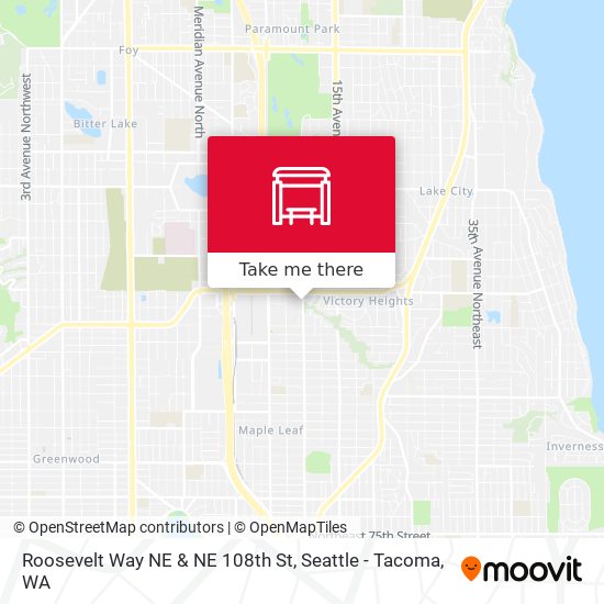 Roosevelt Way NE & NE 108th St map