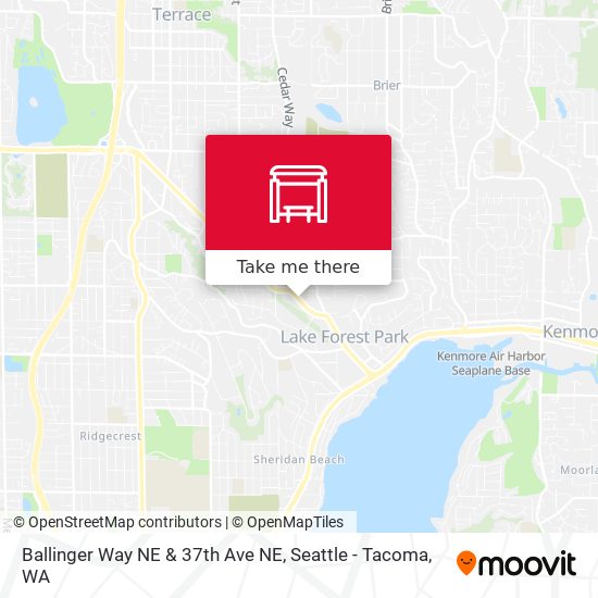 Mapa de Ballinger Way NE & 37th Ave NE