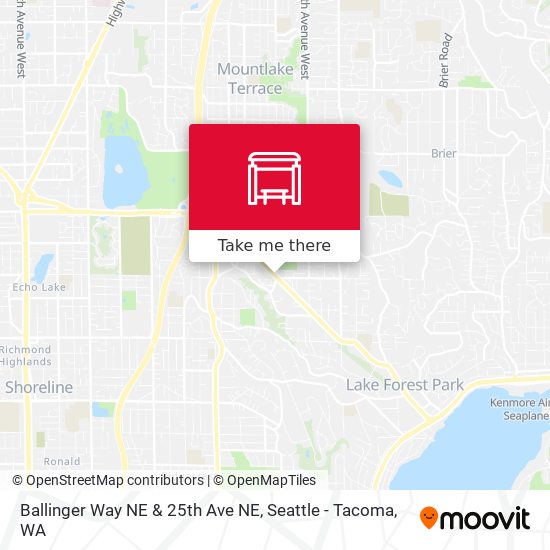 Mapa de Ballinger Way NE & 25th Ave NE