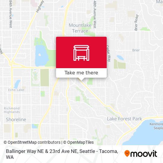 Mapa de Ballinger Way NE & 23rd Ave NE