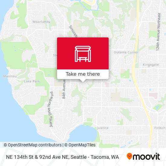 Mapa de NE 134th St & 92nd Ave NE