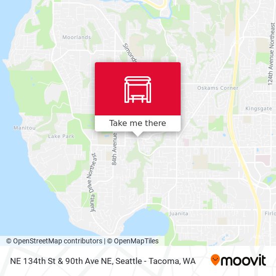 Mapa de NE 134th St & 90th Ave NE
