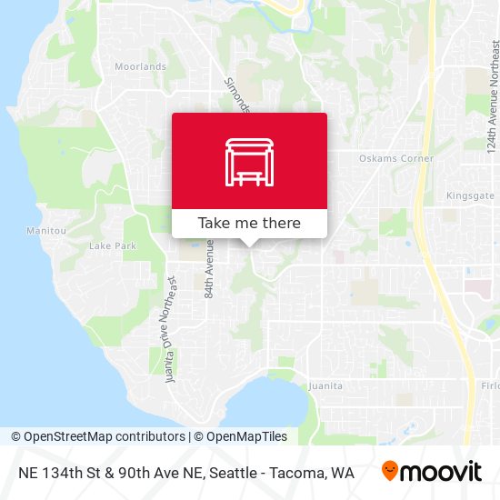 Mapa de NE 134th St & 90th Ave NE